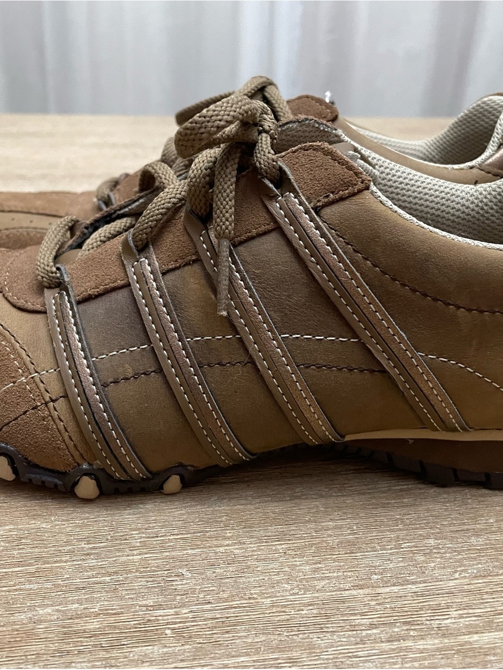Skechers Brown Leather/Suede Sneakers. Biker Style Patroler in Desert color - Picture 4 of 14